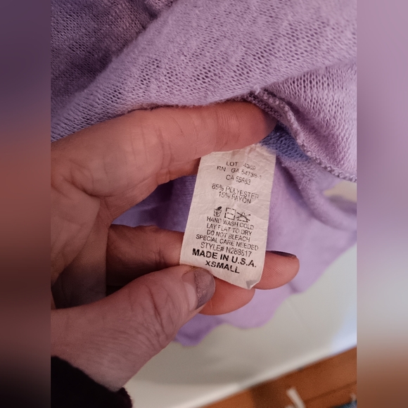 Lavender Long Sleeve Base Layer Tee - Picture 3 of 5